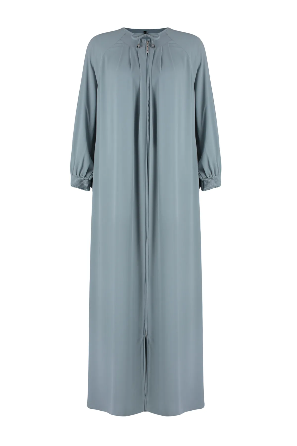 Trendyol Modest  Mintgrünes Mevlana-Modell, gewebte dünne Kreppmütze & Ferace & Abaya TCTSS24KF00023