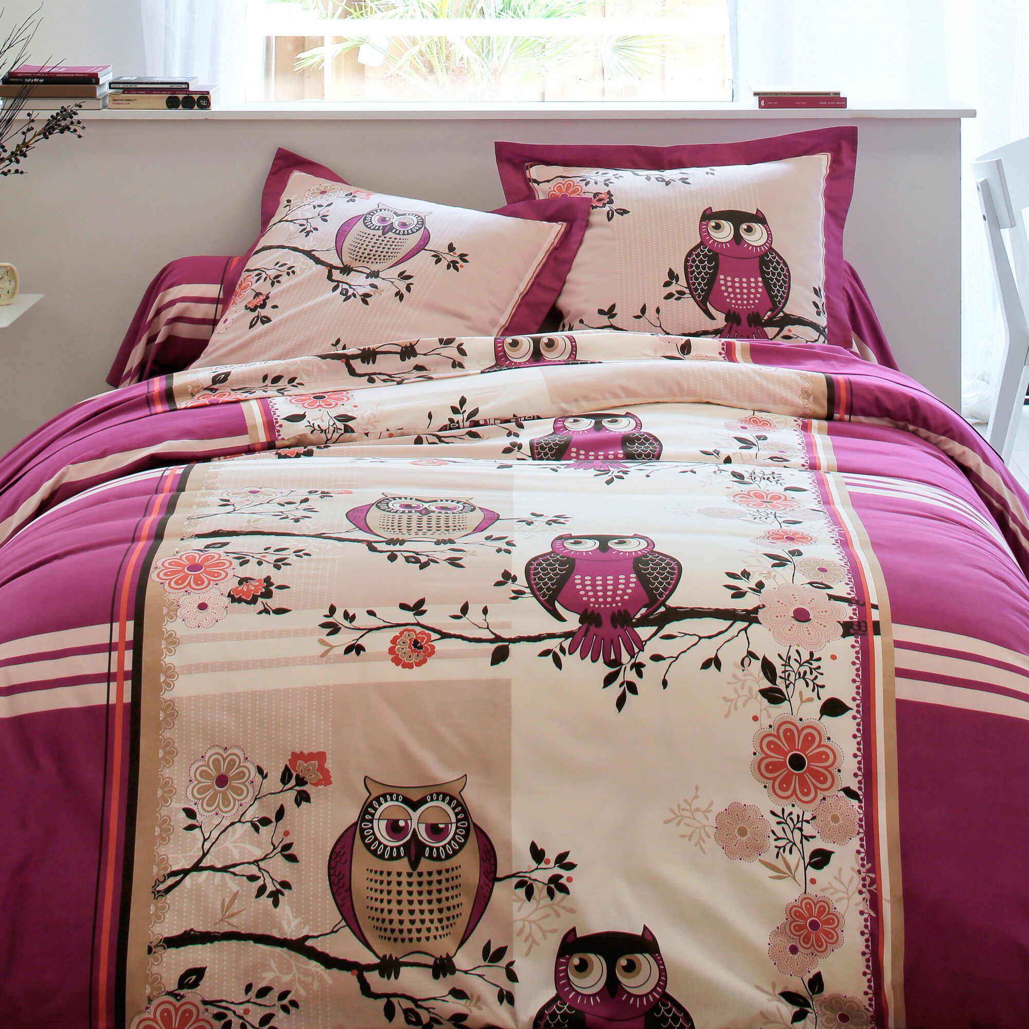 Linge de lit Chouette coton