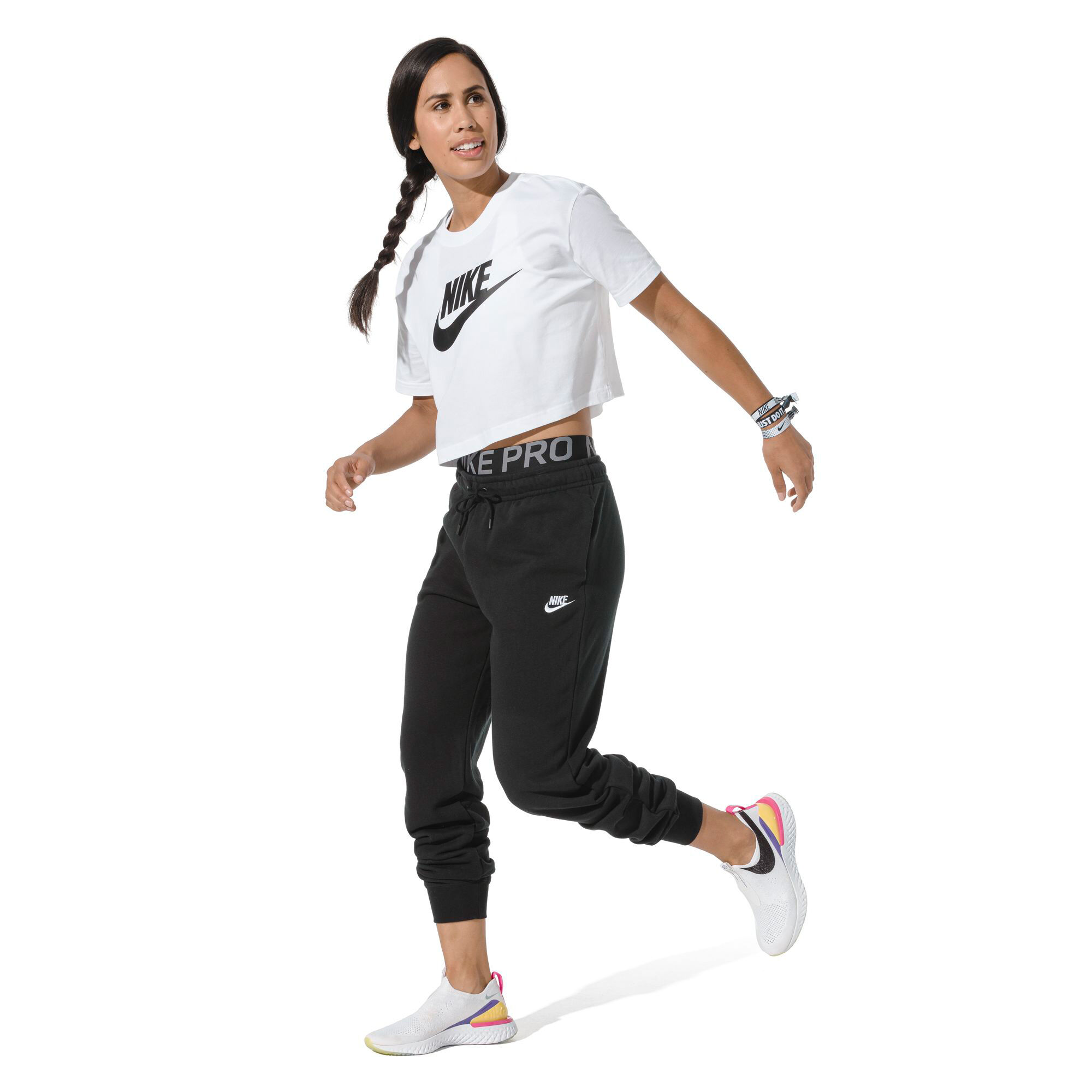 Sportswear Essential Crop T-Shirt Damen - Weiß, Schwarz