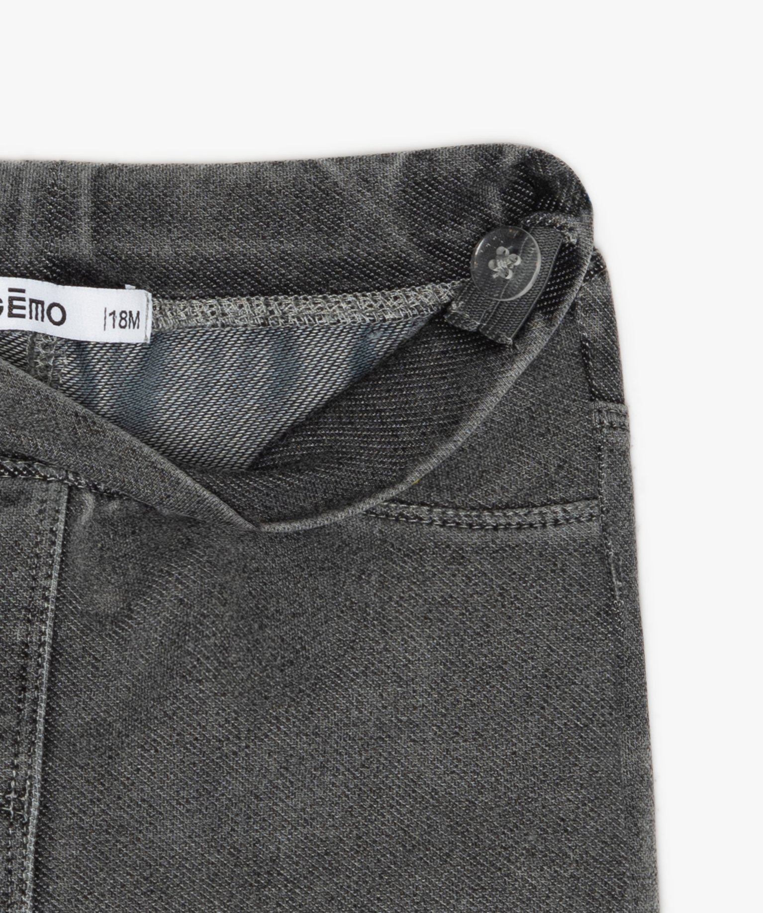 Jegging bébé fille à taille réglable gris | GEMO