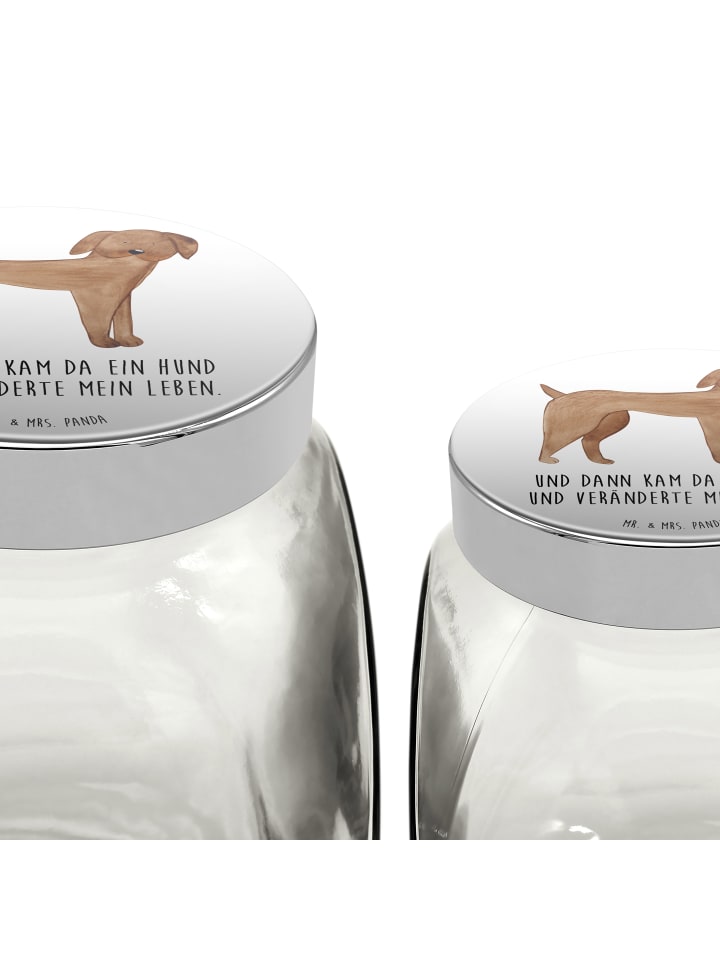 Mr. & Mrs. Panda Leckerli Glas Hund Dogge mit Spruch in Weiß günstig kaufen