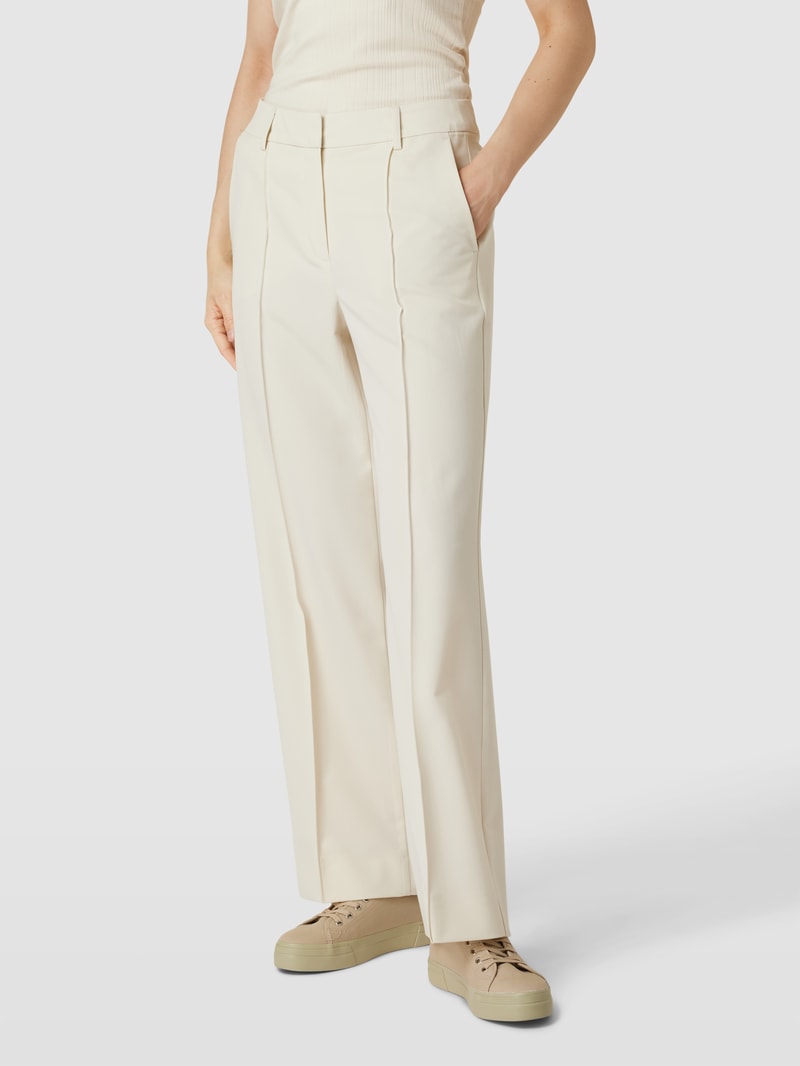 Hose mit Paspelierungen in offwhite