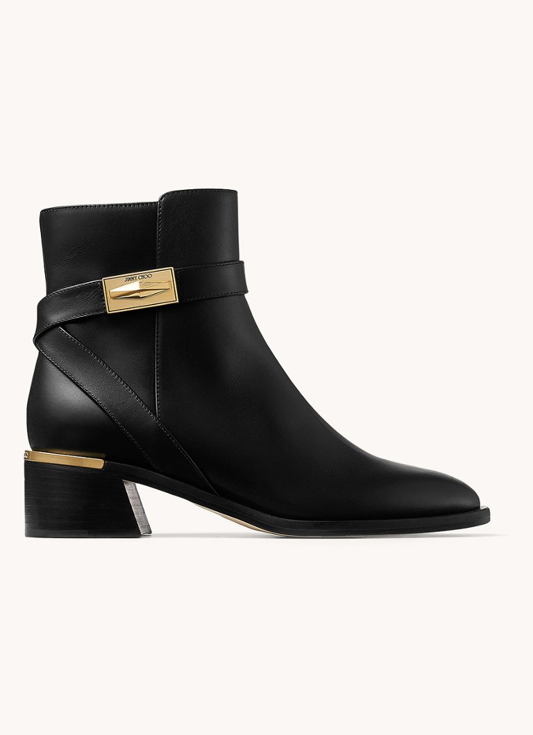 Jimmy Choo  Diantha enkellaarsje van kalfsleer
