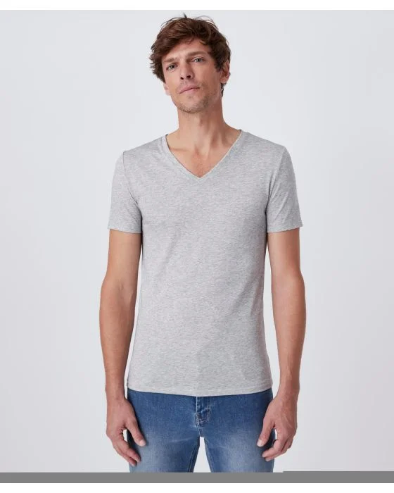 T-shirt col V, maille jersey Climatyl