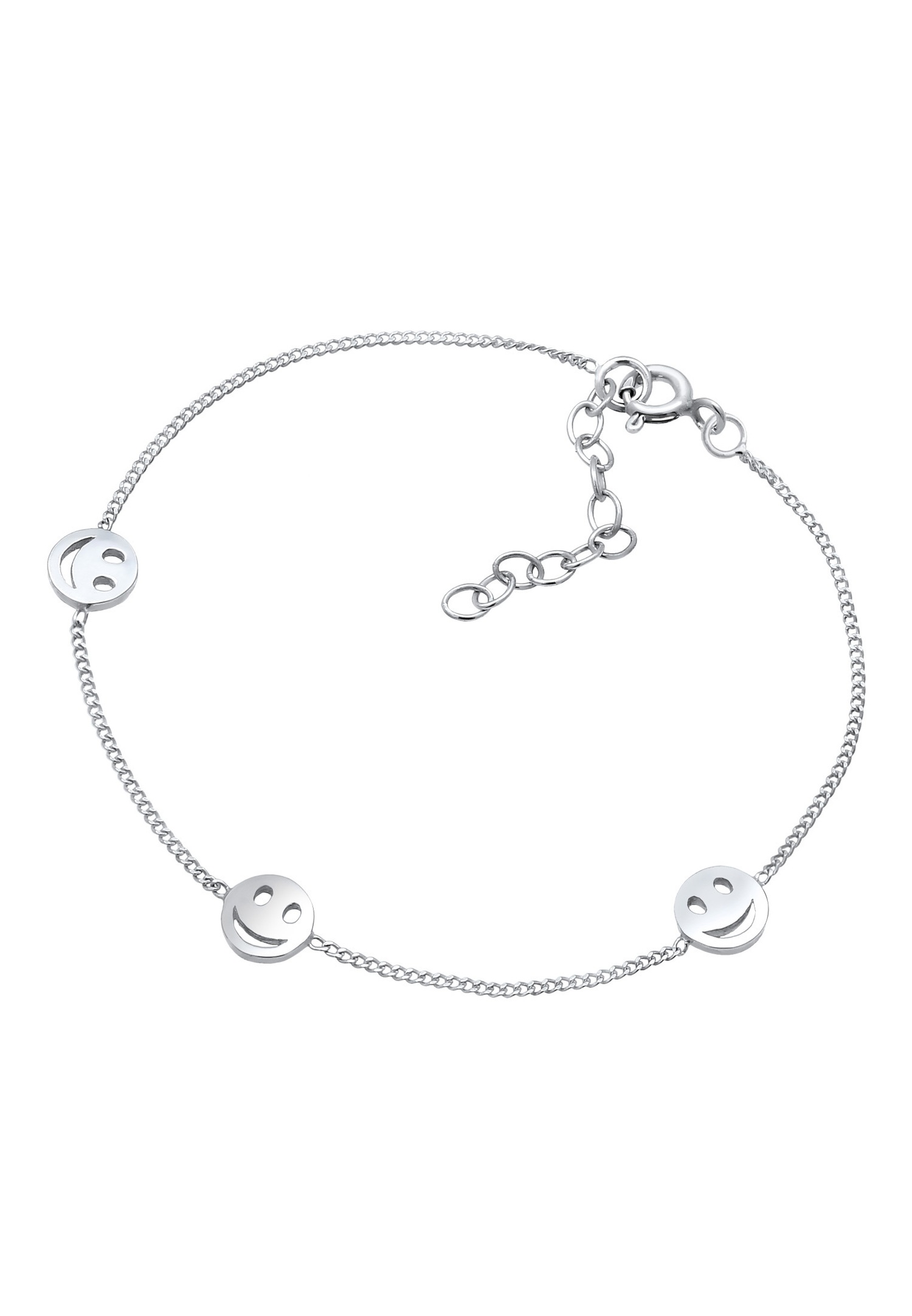 Pendentif Elli avec visage souriant – Femme heureuse – Argent (925/1000)