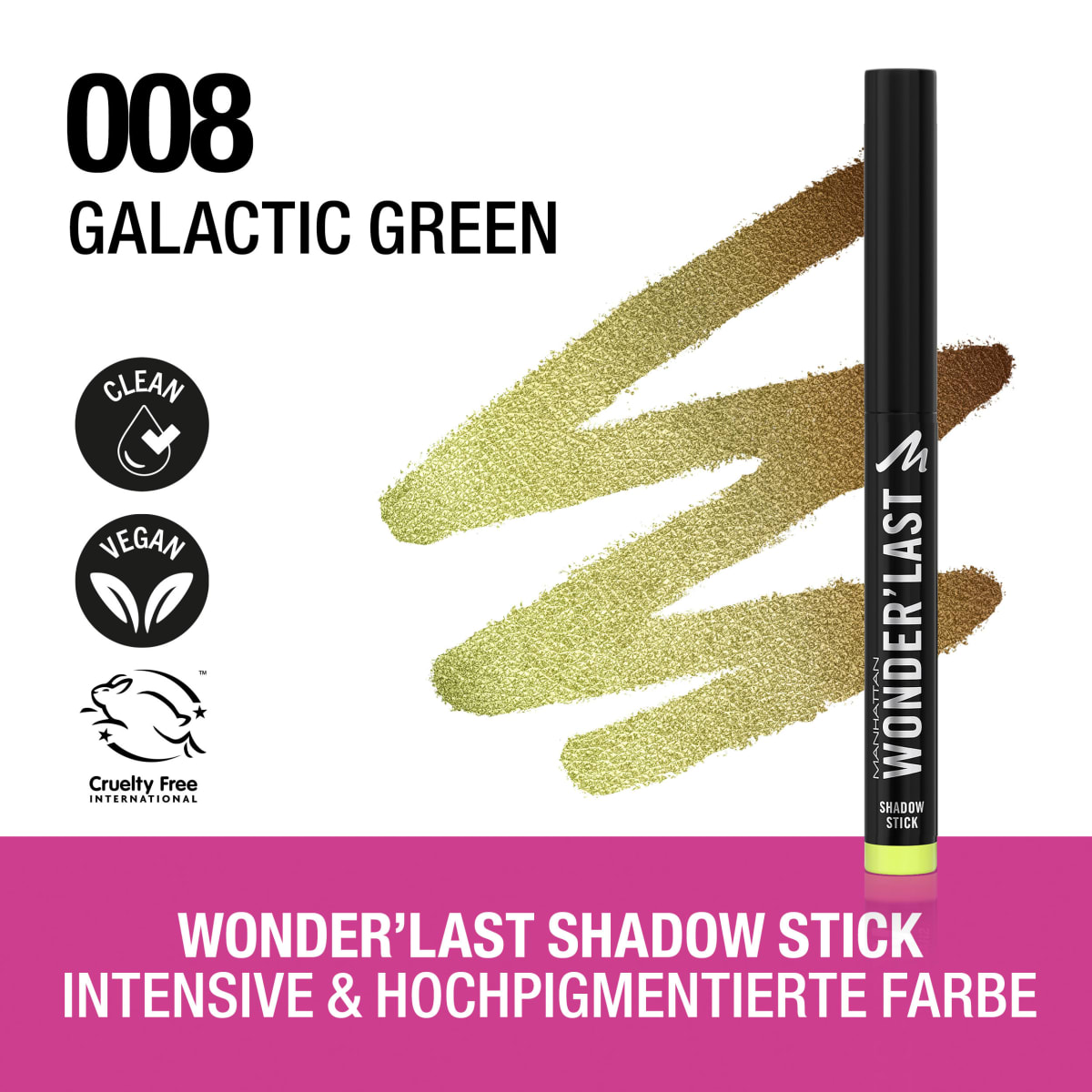 Lidschattenstift Wonder'Last 008 Galactic Green, 1,64 g