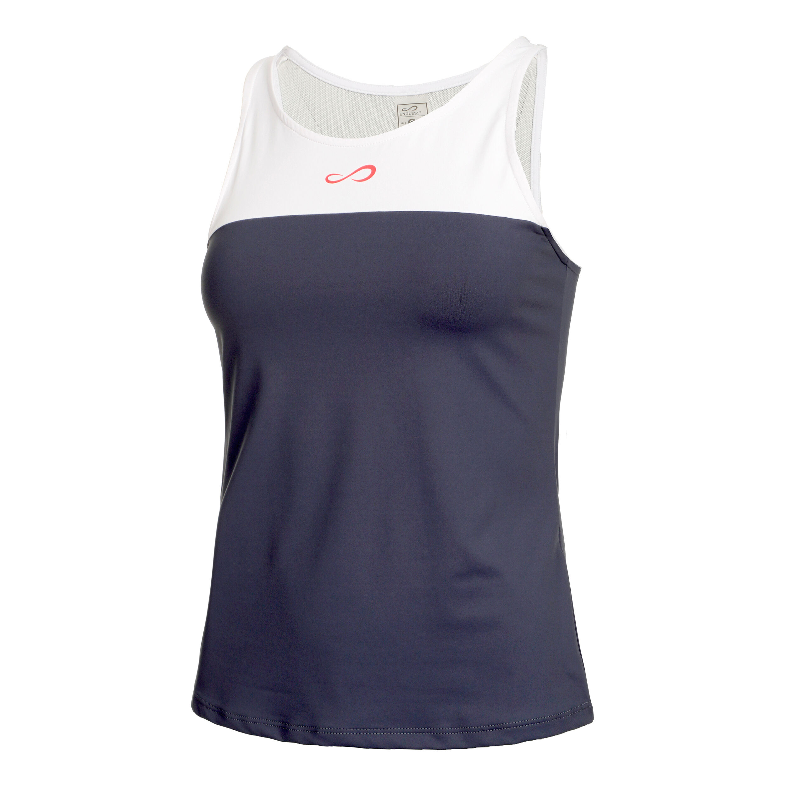Lace Tank-Top Damen - Dunkelblau, Weiß
