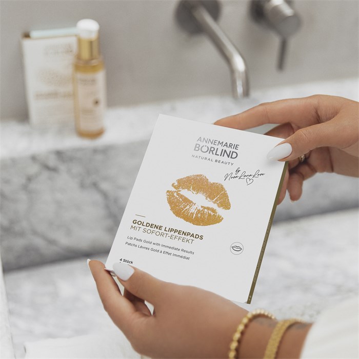 Goldene Lippenpads