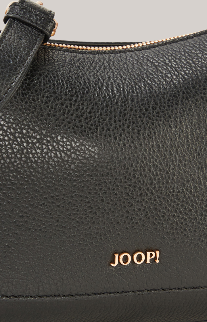 Leder-Schultertasche Estate Loreen in Schwarz