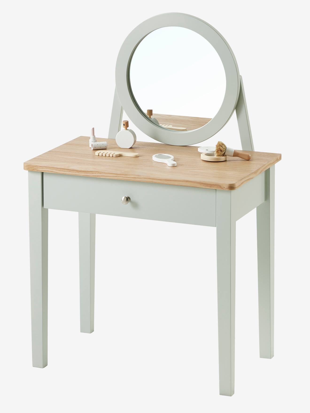 Petite coiffeuse CHAMPÊTRE vert de gris