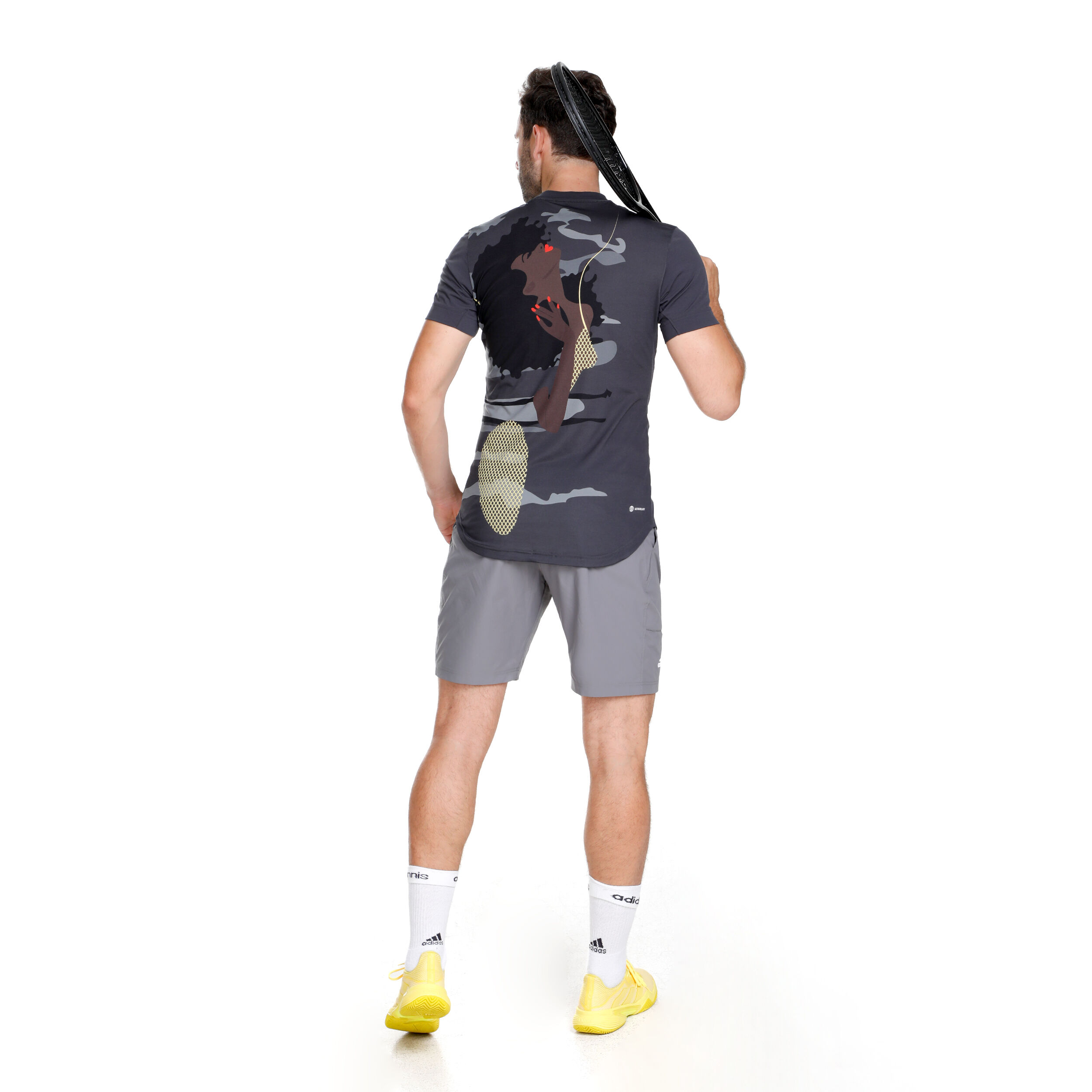 New York Printed T-Shirt Herren - Grau