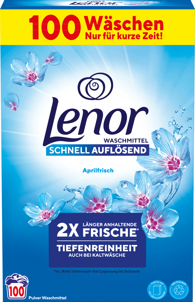 Vollwaschmittel Pulver Aprilfrisch, 100 Wl