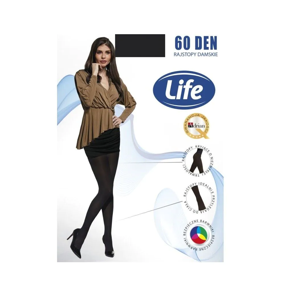 Микрофибер хулахопке Life 60 Den, црне, величина 2
