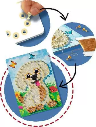 String Art Hunde - Bastelset für Kinder ab 6 Jahren