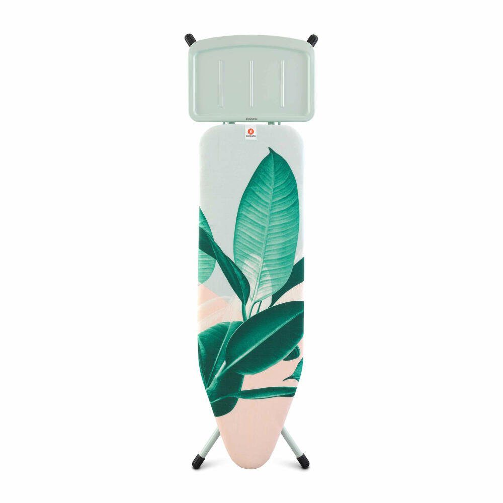 Brabantia Bügelbrett B Tropical Leaves / Mint 118388, Bügelfläche 124x38 cm