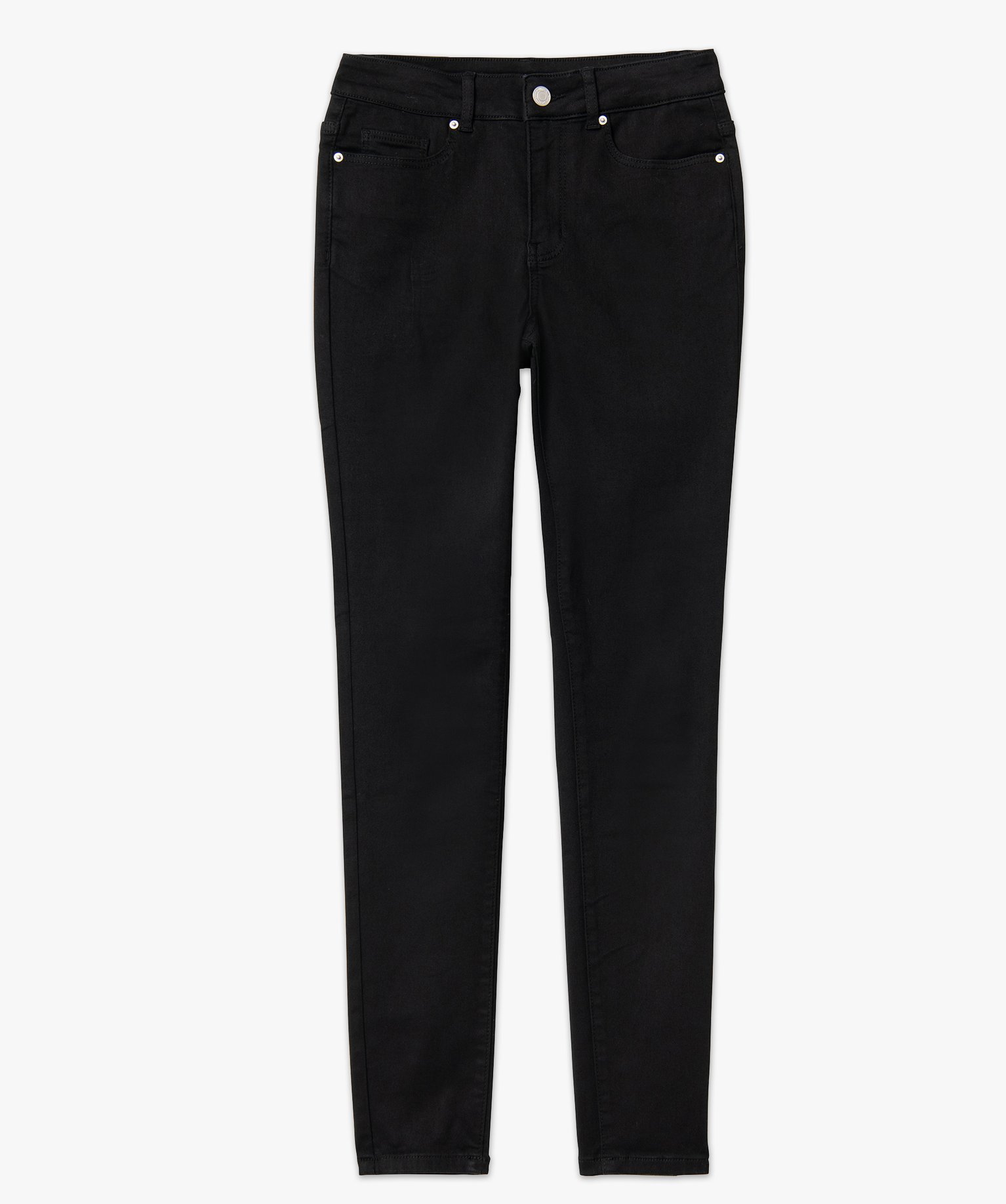 Jean Skinny taille haute stretch femme noir | GEMO
