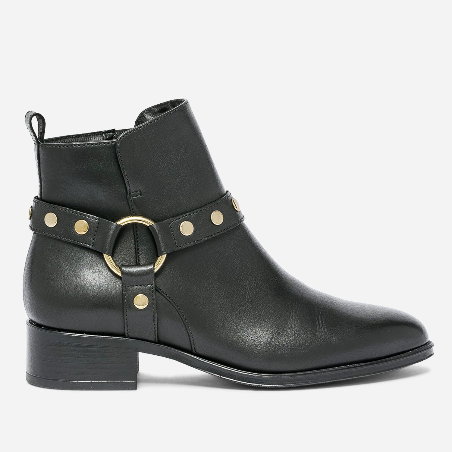 Boots noir en cuir éco-conçu clouté