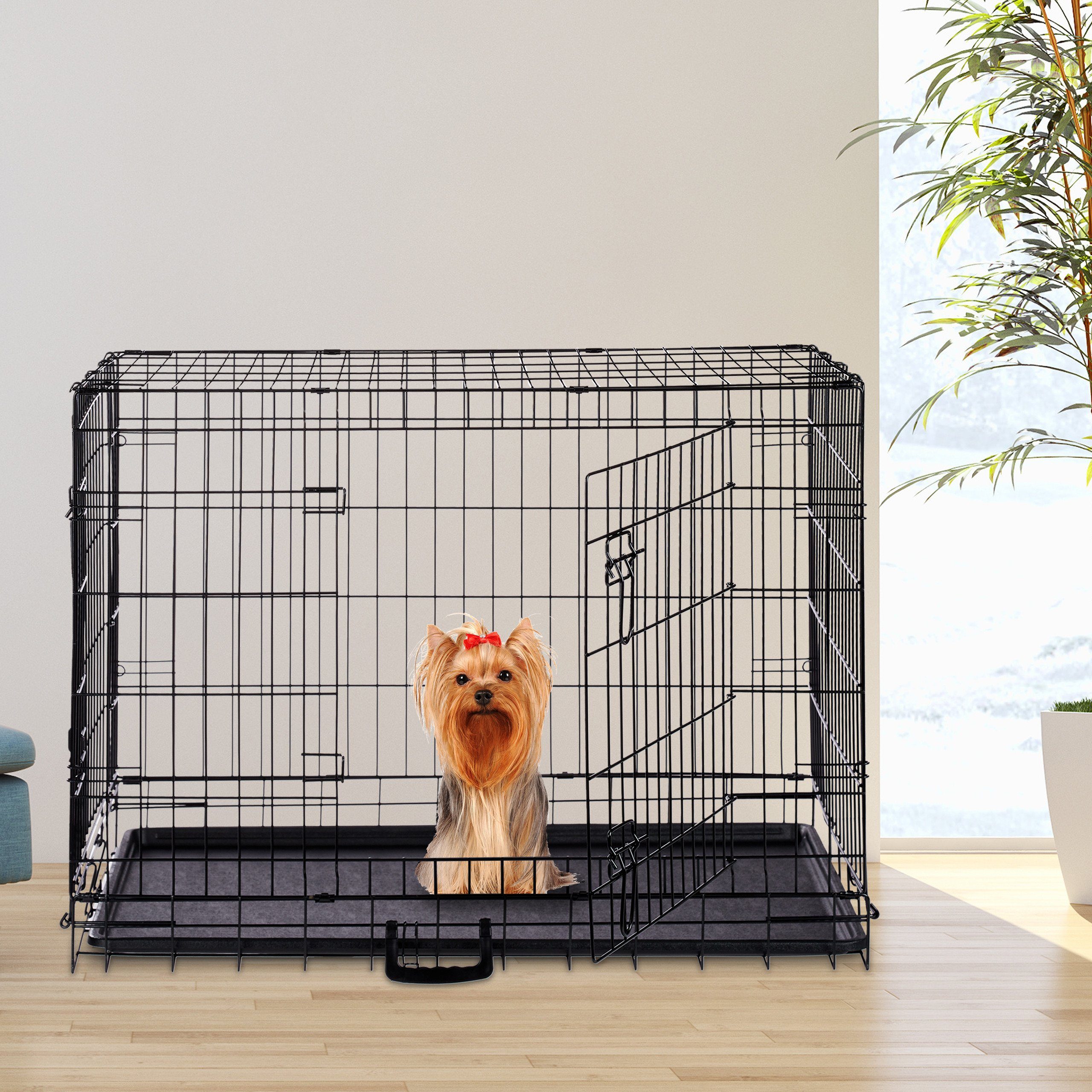 relaxdays Hundekäfig Faltbarer Hundekäfig Größe S-XXXL, S