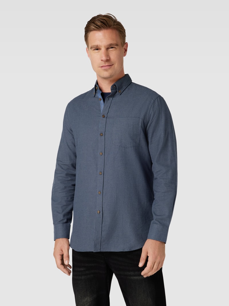 Flanellhemd mit Button-Down-Kragen in graphit