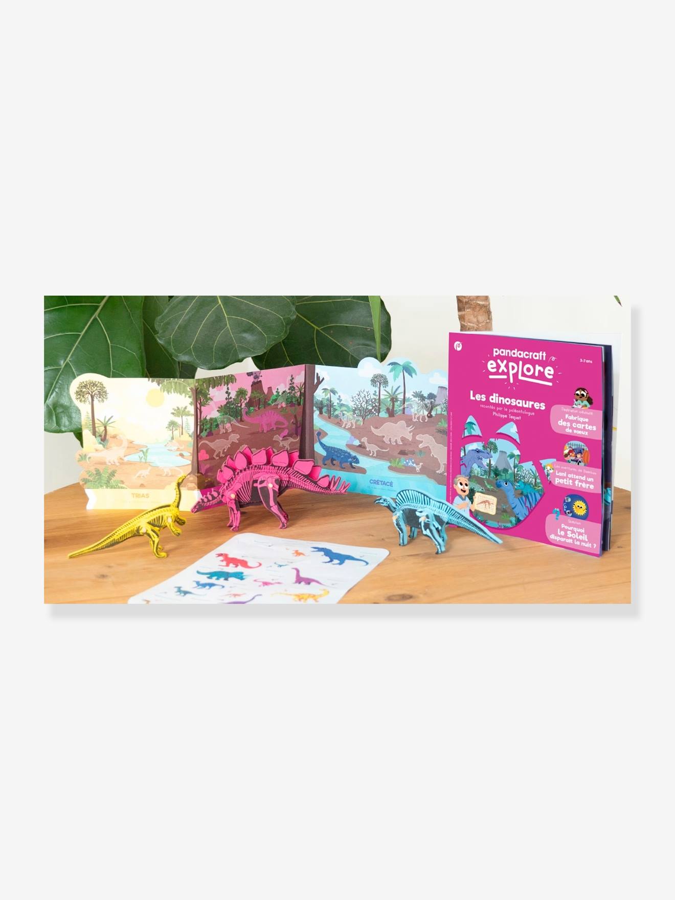 Kit collector Les dinosaures 3/7 ans PANDACRAFT bleu