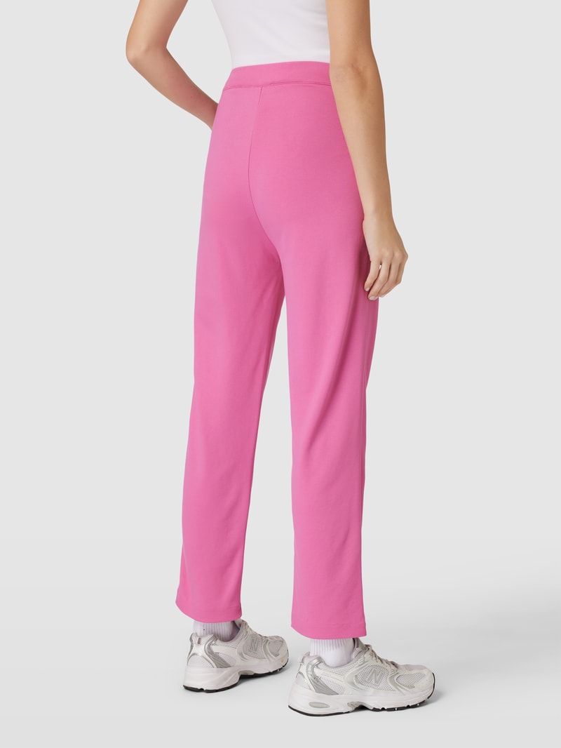 Stoffhose mit elastischem Bund in pink
