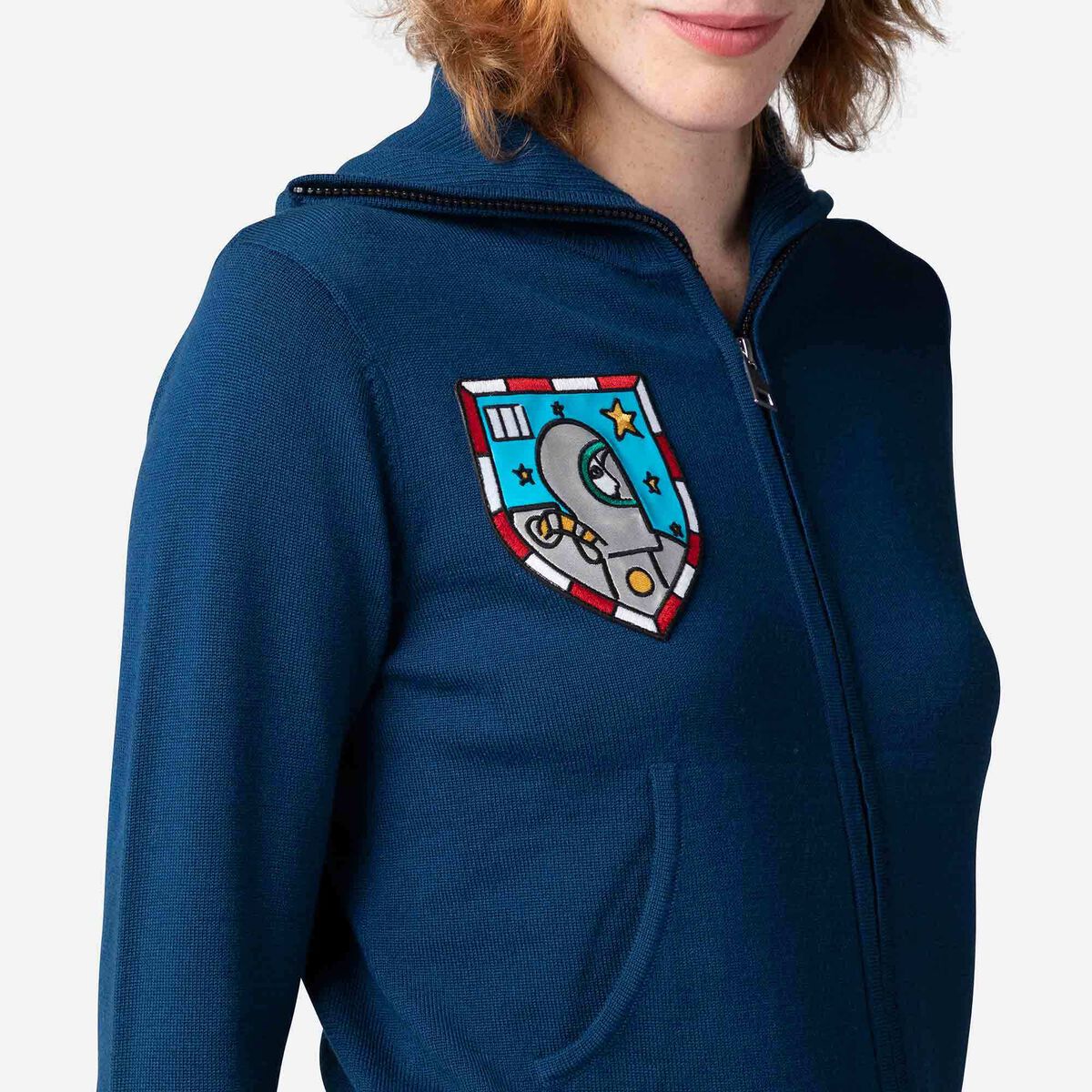 JCC Galina Damen-Strickoberteil mit durchgehendem Reißverschluss
