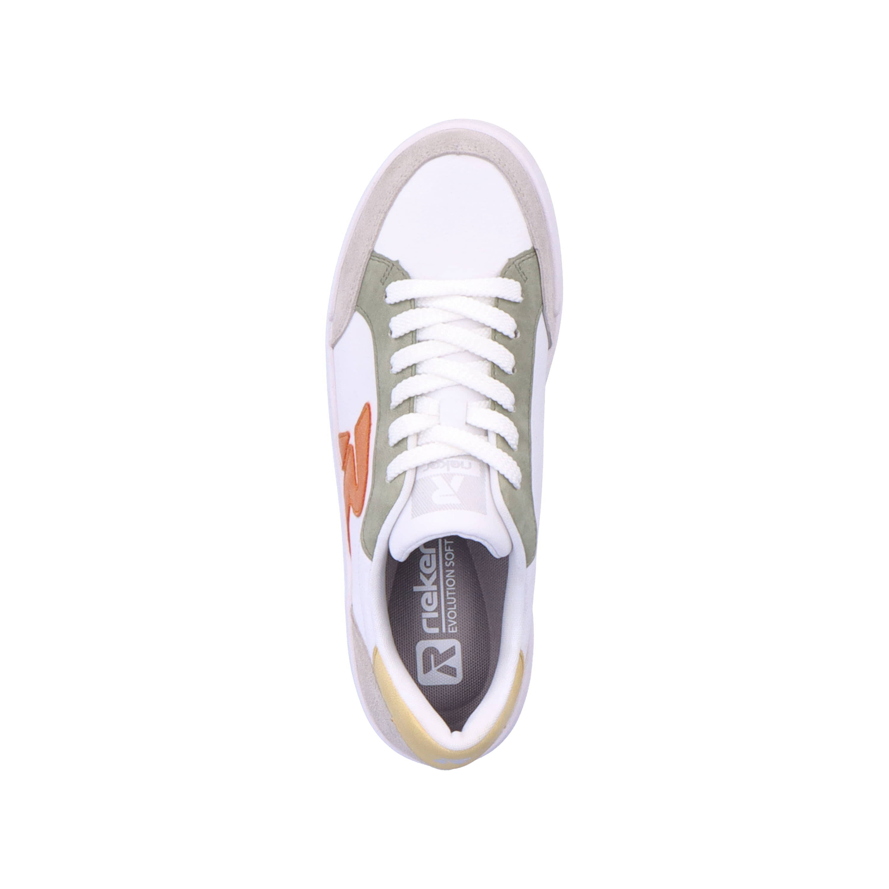 Rieker Damen Sneaker Low swan-white arctic-grey
