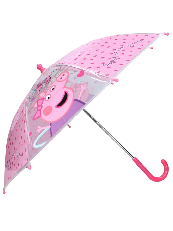 Peppa Pig Stockschirm rosa & transparent | Peppa Wutz | Peppa Pig | Regenschirm günstig kaufen onesize