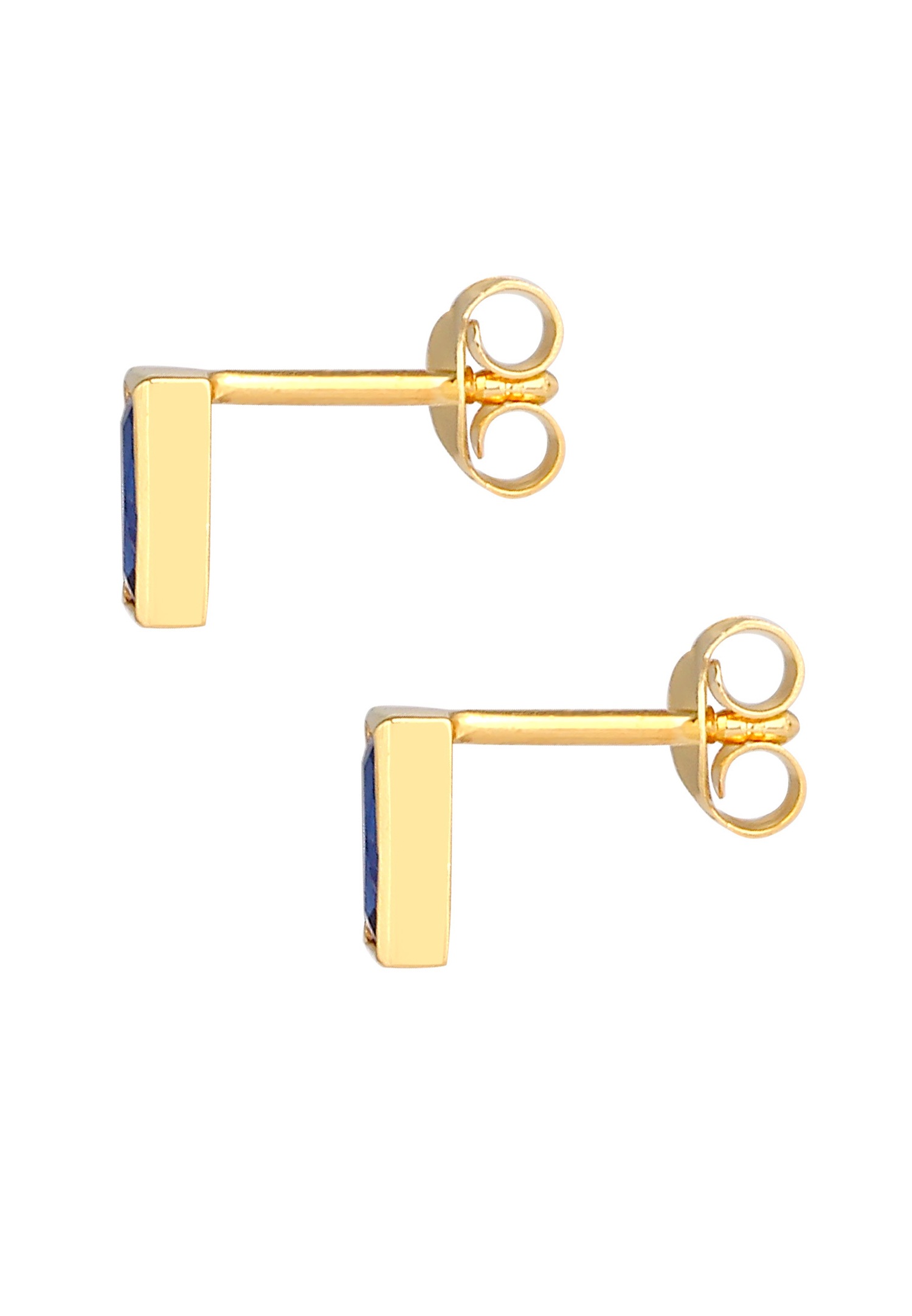 Pendientes Elli de filigrana elegante con zafiros para mujer - (925/1000) Baño de oro y plata