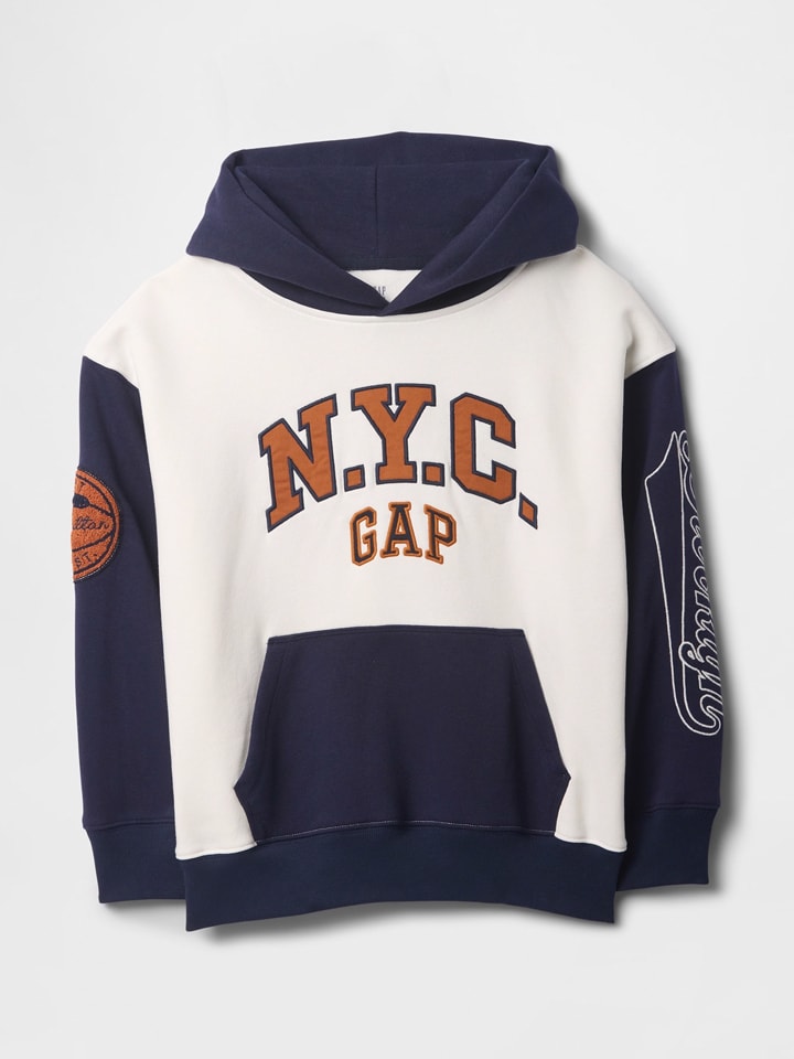 GAP Hoodie in Weiß/ Dunkelblau/ Orange günstig kaufen