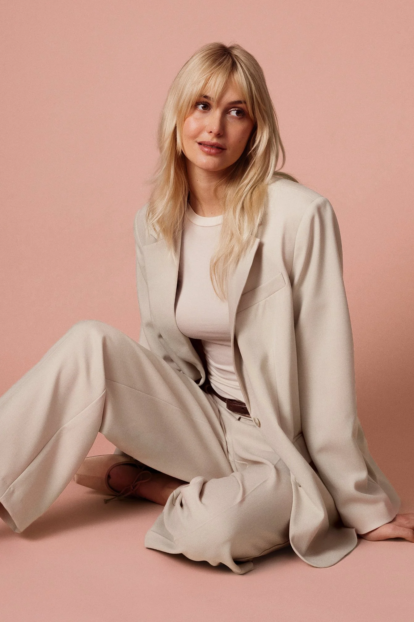 Oversize-Blazer aus Melange