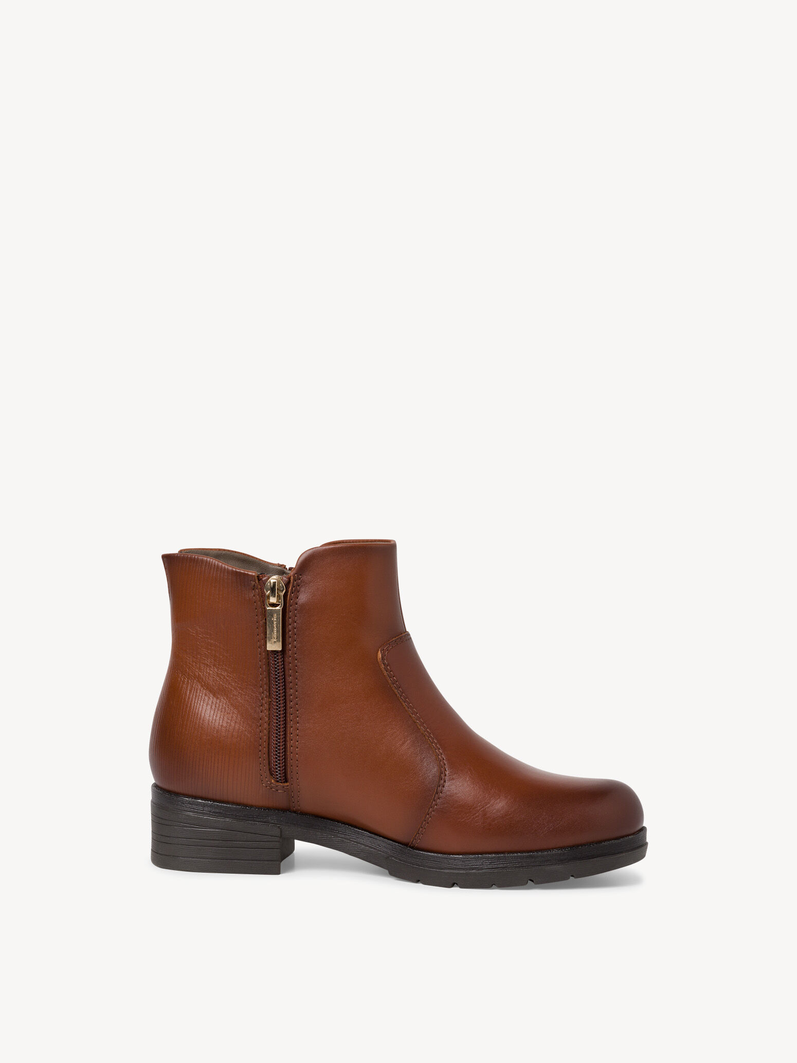 Bottine en cuir - marron