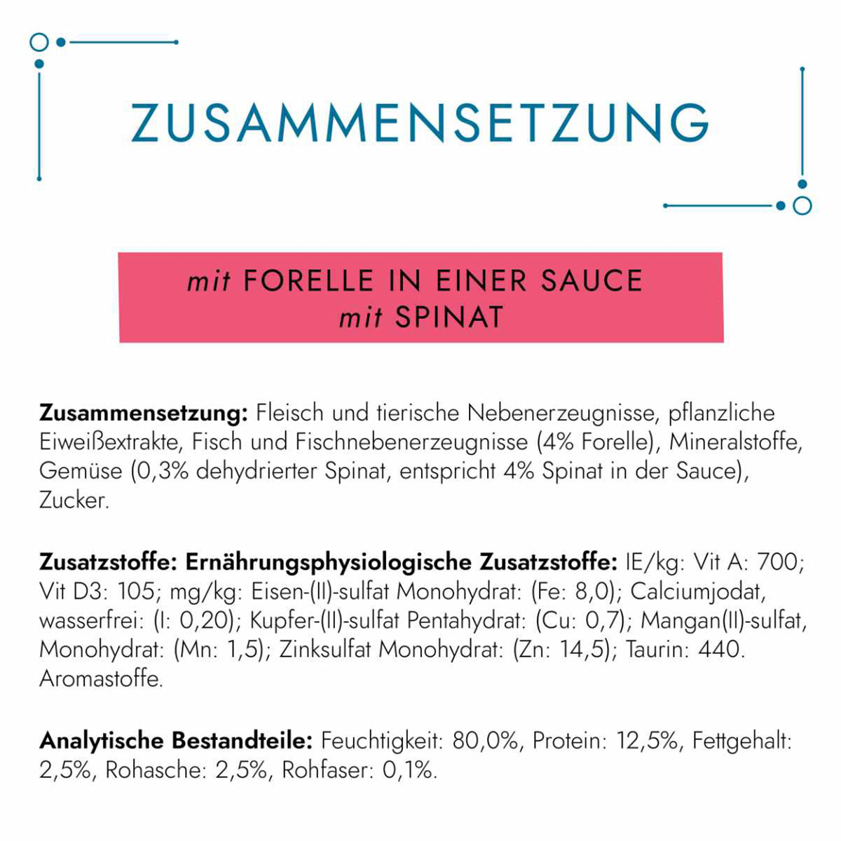 GOURMET Perle Erlesene Streifen in Sauce mit Forelle und Spinat