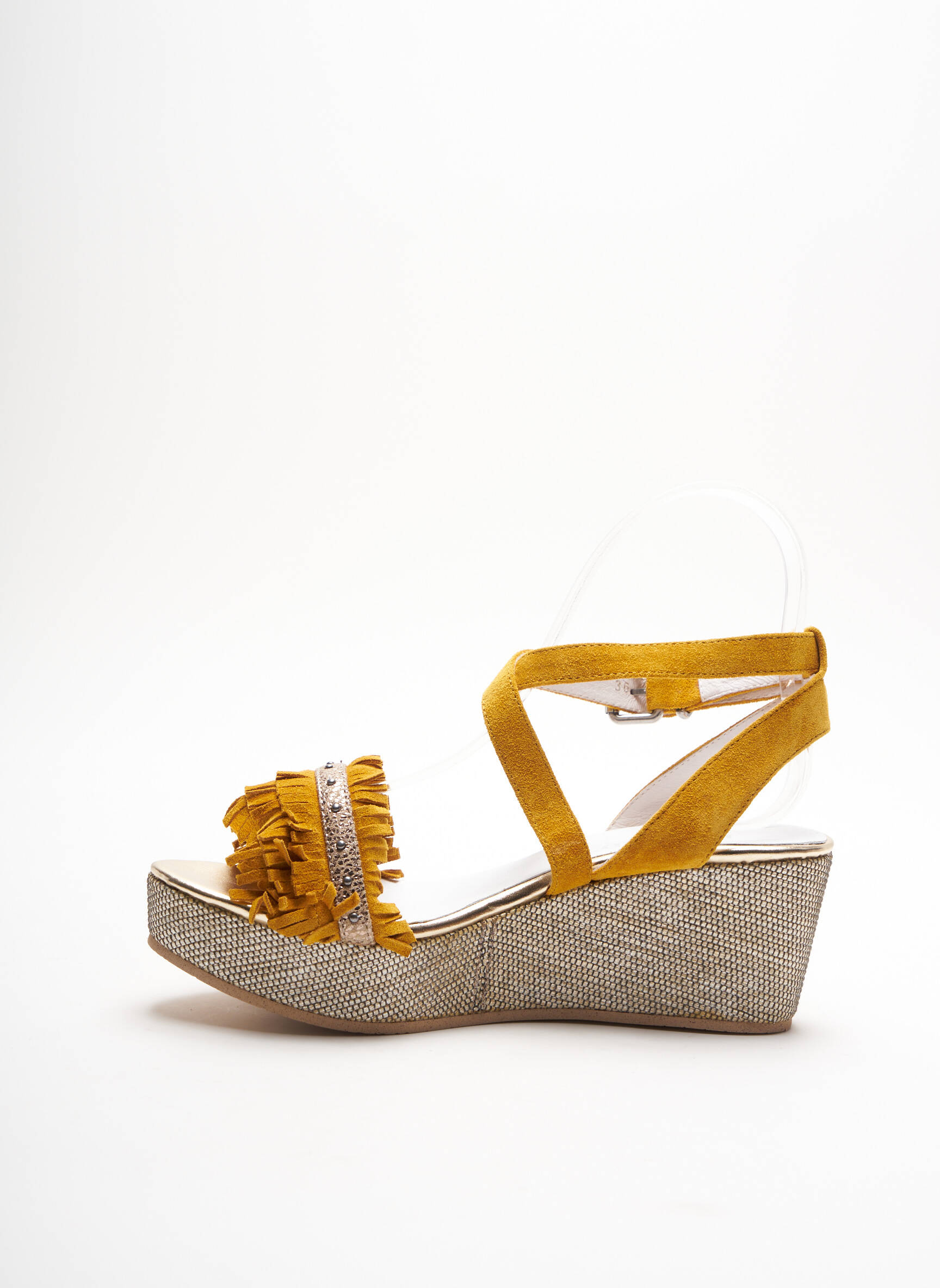 Regard Sandales Nu Pieds Femme couleur jaune