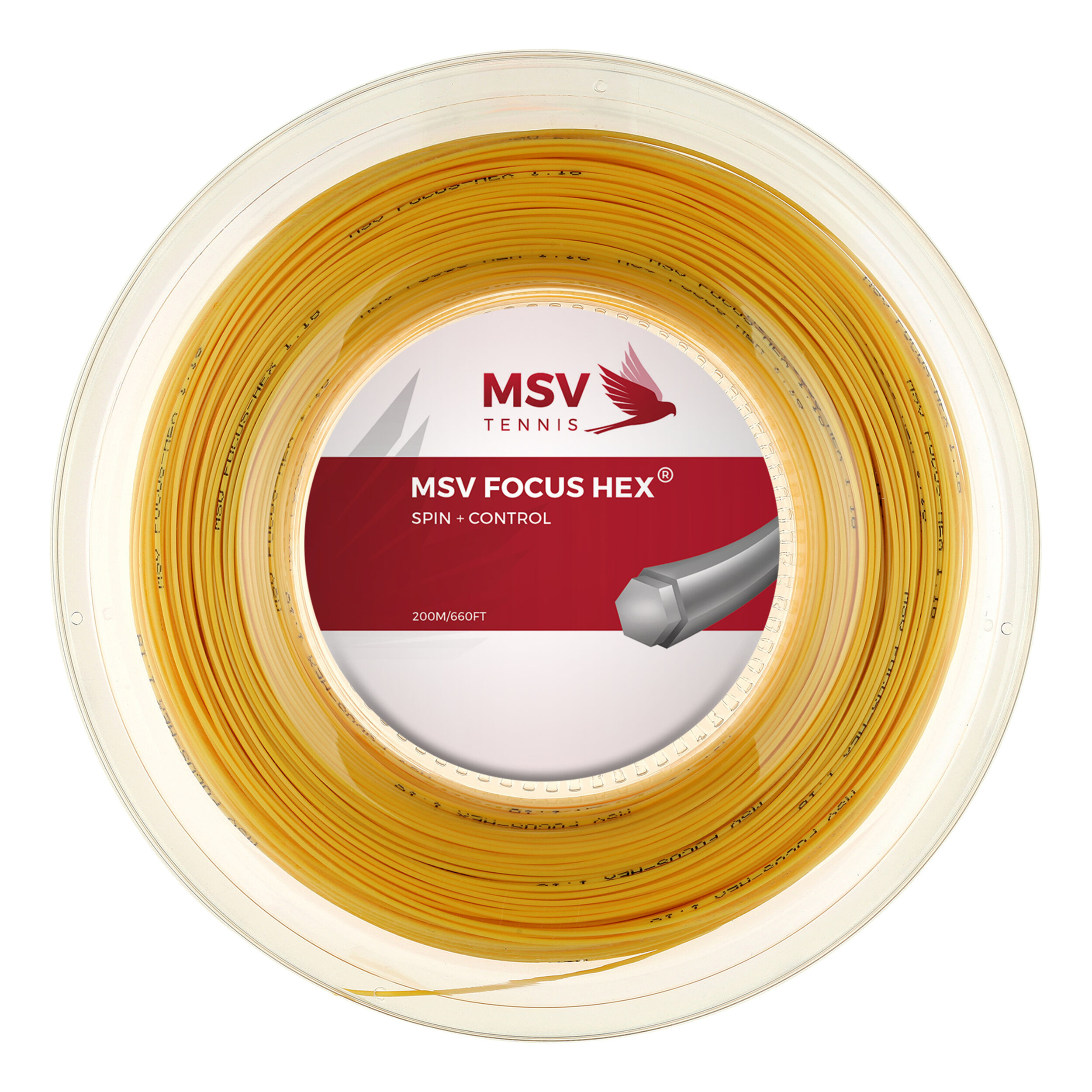 Focus-HEX Saitenrolle 200m - Gelb