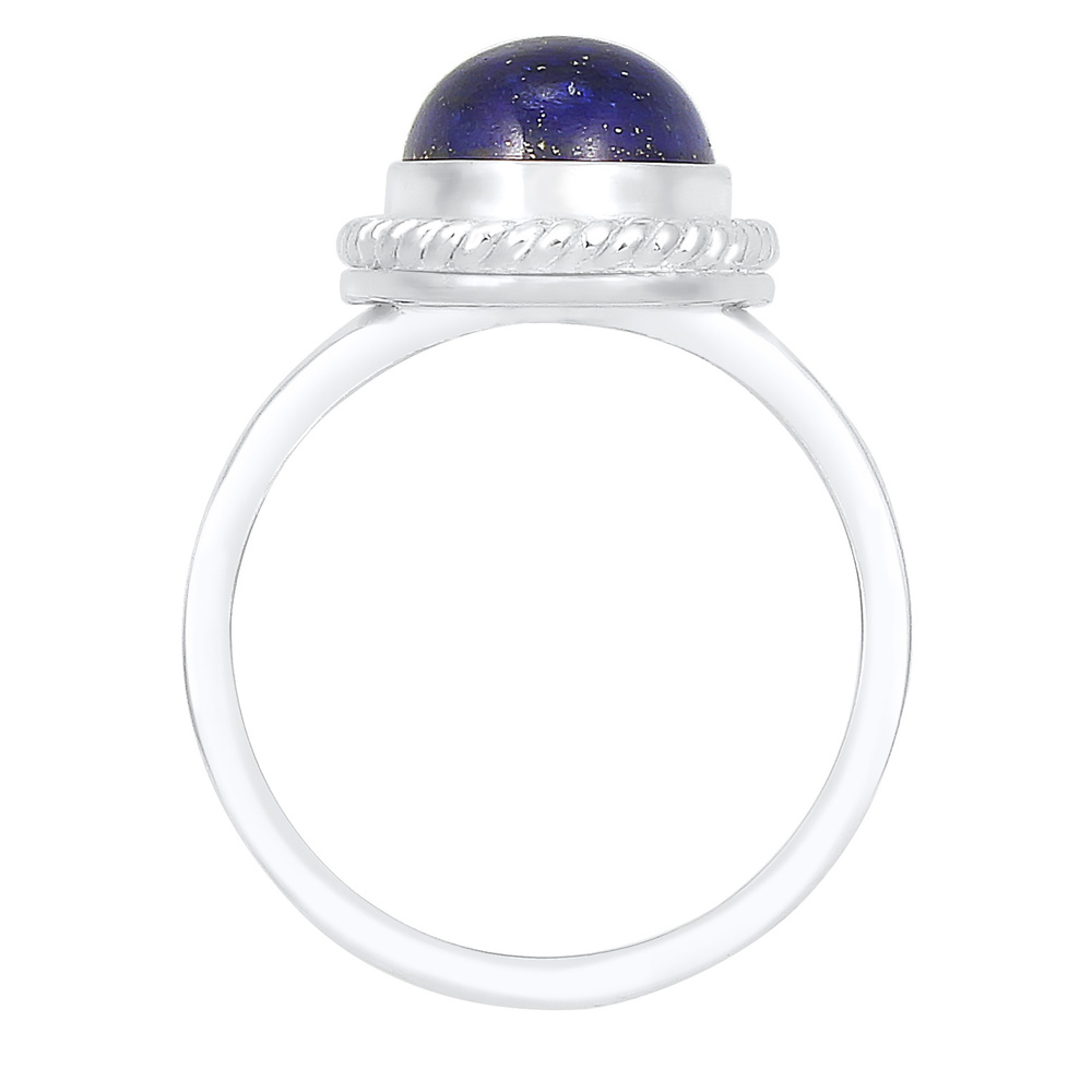 Elli PREMIUM Elli PREMIUM Bague Cocktailring Glamoureux Noble Lapis Lazuli Bague Femme  Plaqué Bague