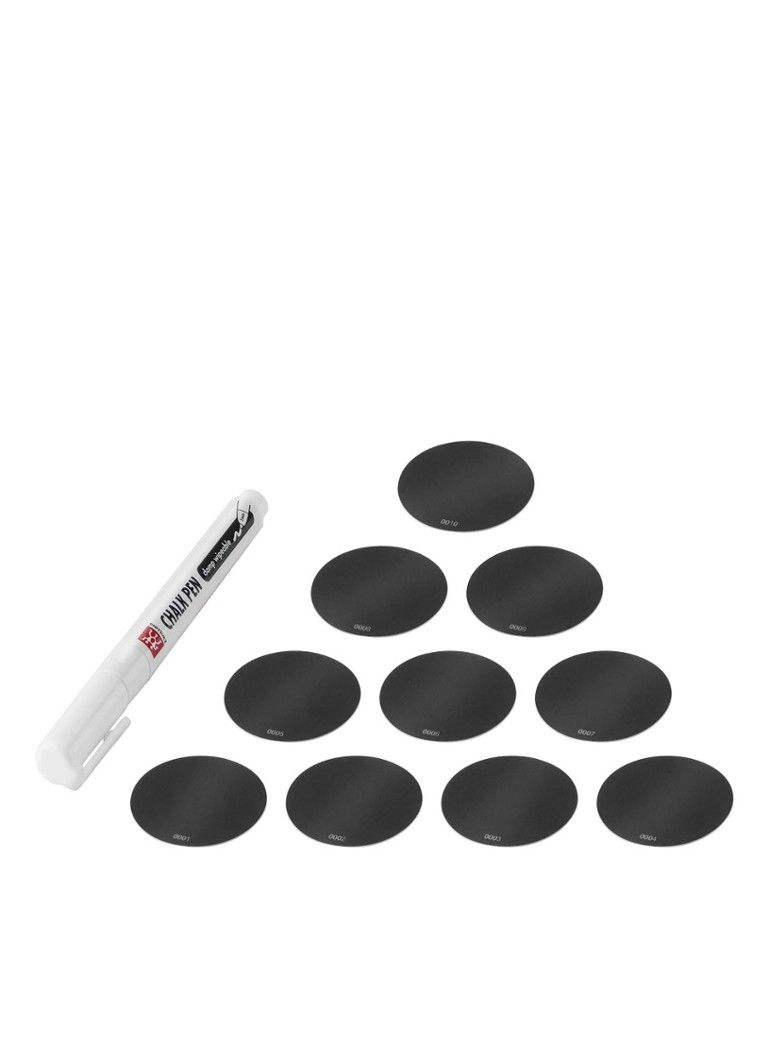 Set di etichette Zwilling Fresh & Save Cube con pennarello a gesso.