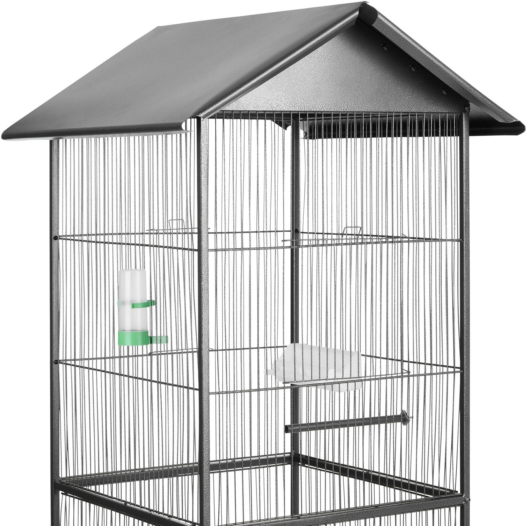 tectake Vogelkäfig Vogelkäfig 162cm hoch, Spitzdach