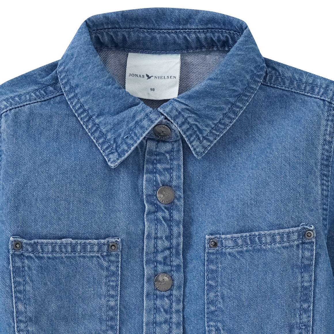 Mädchen Jeanshemd mit Druckknopfleiste