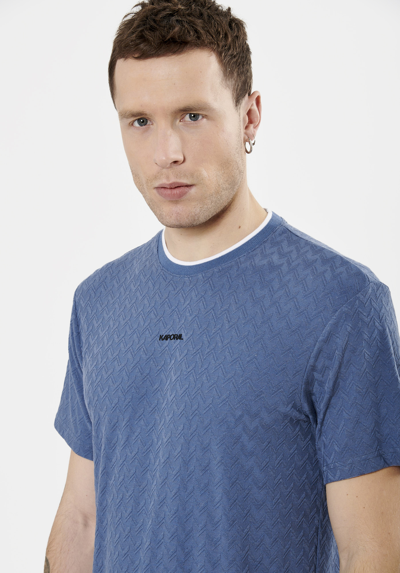 SEBA   T-shirt bleu Homme en 100% coton