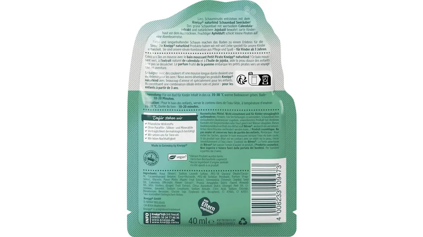 Kneipp naturkind Seeräuber Schaumbad 40 ml