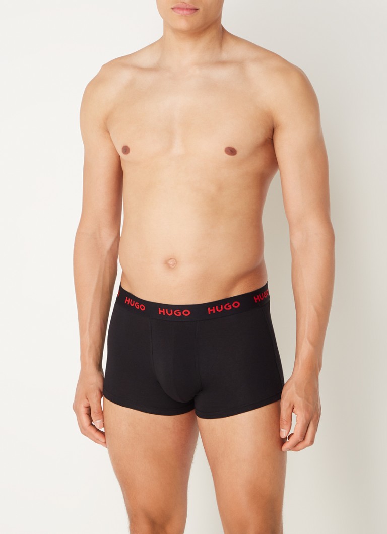 Lot de 3 boxers HUGO BOSS avec ceinture logotée
