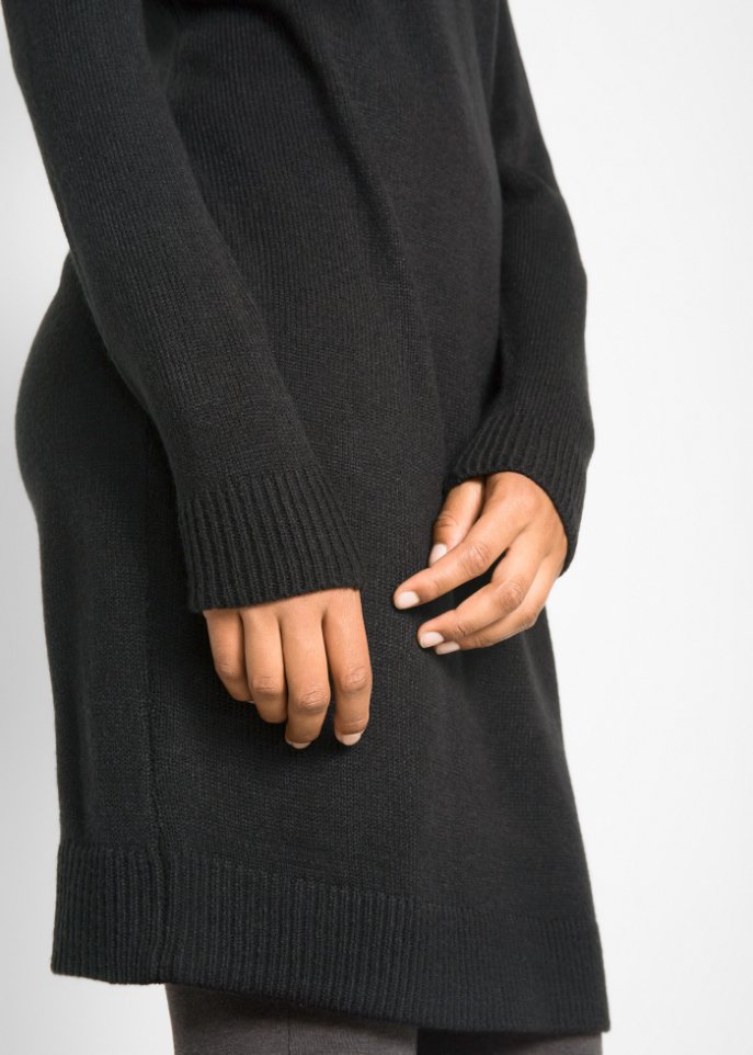 Strickkleid mit Stehkragen