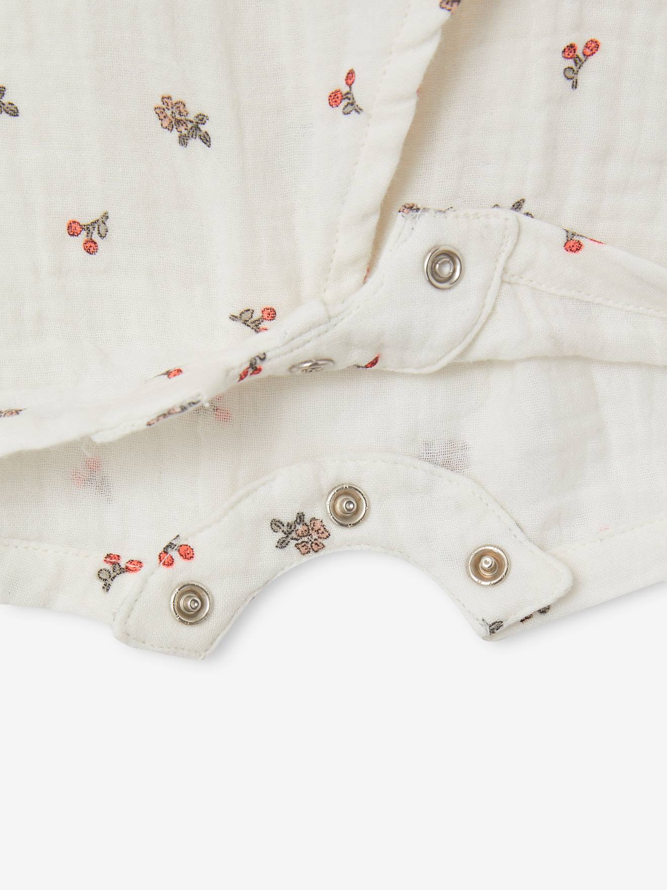 Vertbaudet Kurzer Baby Schlafanzug, personalisierbar Oeko-Tex - graublau