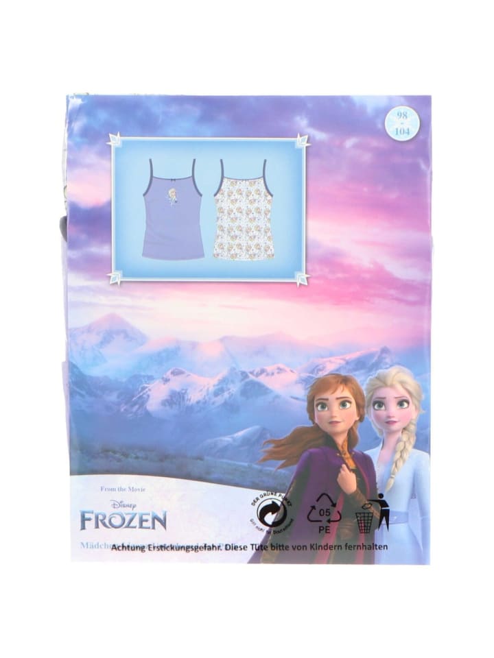 Disney Disney Frozen 2er Pack Unterwäsche Shirts Mädchen Unterhemden in Rosa günstig kaufen