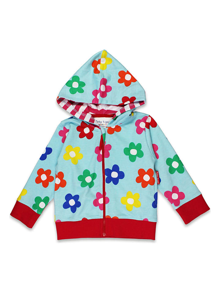 Toby Tiger Sweatjacke in Hellblau günstig kaufen
