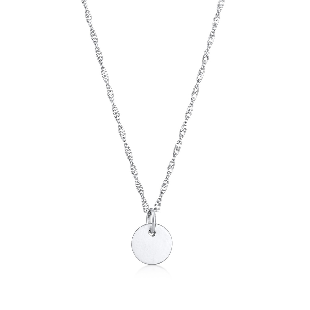Elli Elli Collier Pendentif femme plaque ronde en argent 925 sterling Bijoux
