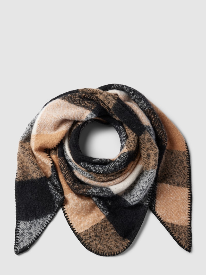Schal mit Karomuster Modell 'Multi' in beige
