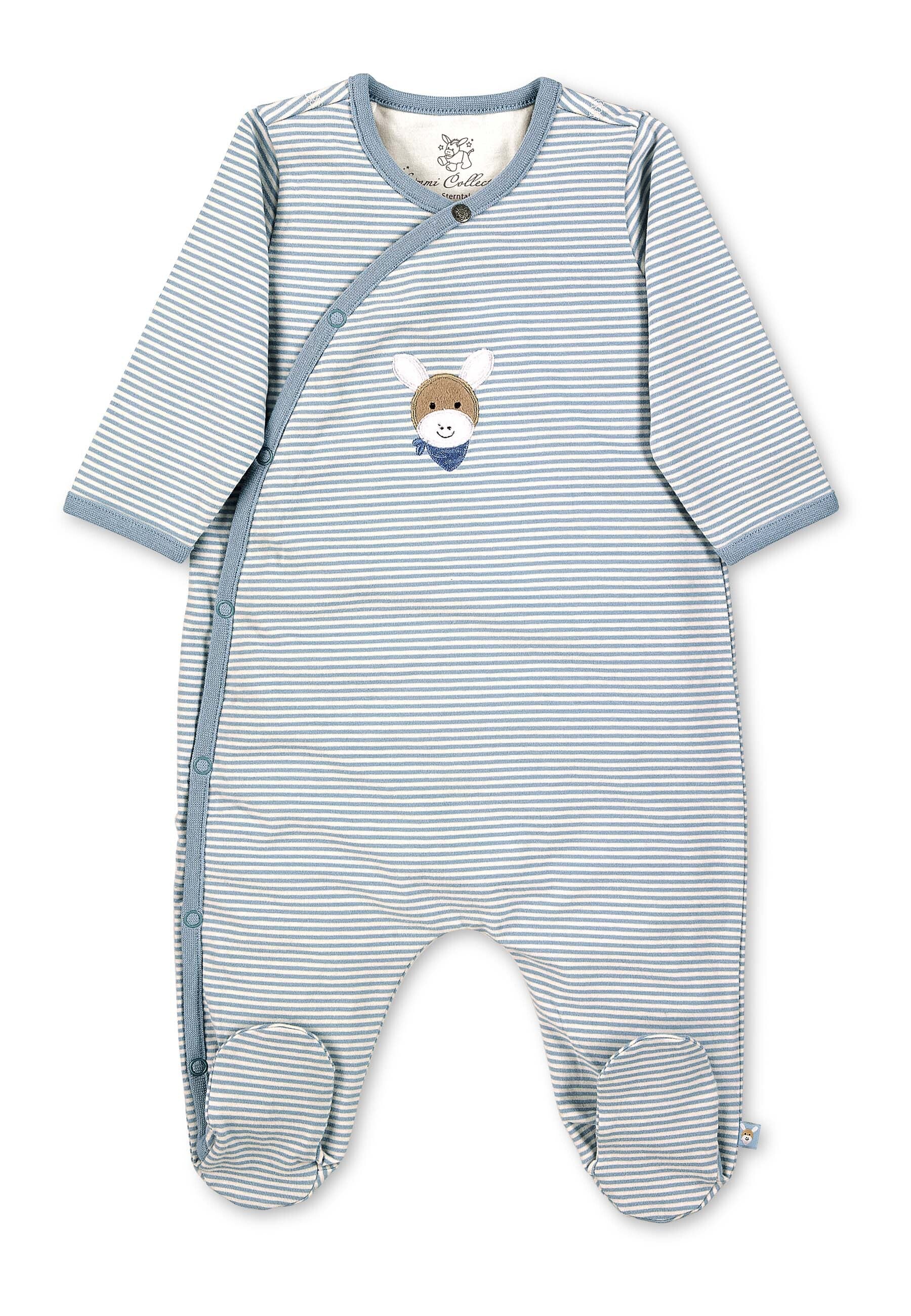 GOTS Strampler-Einteiler Esel Emmi, Single Jersey
