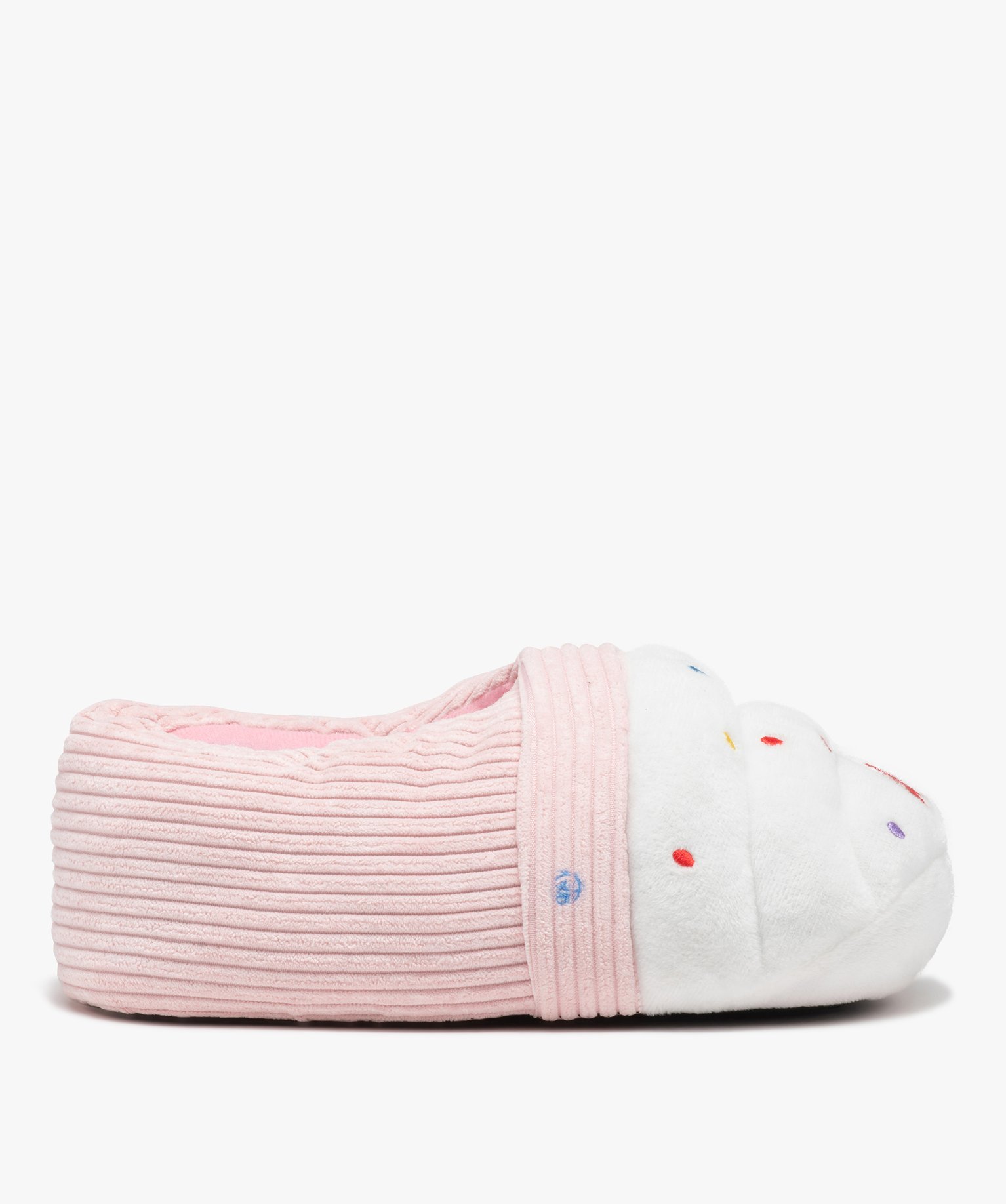 Chaussons femme volumineux en forme de glace multicolore | GEMO